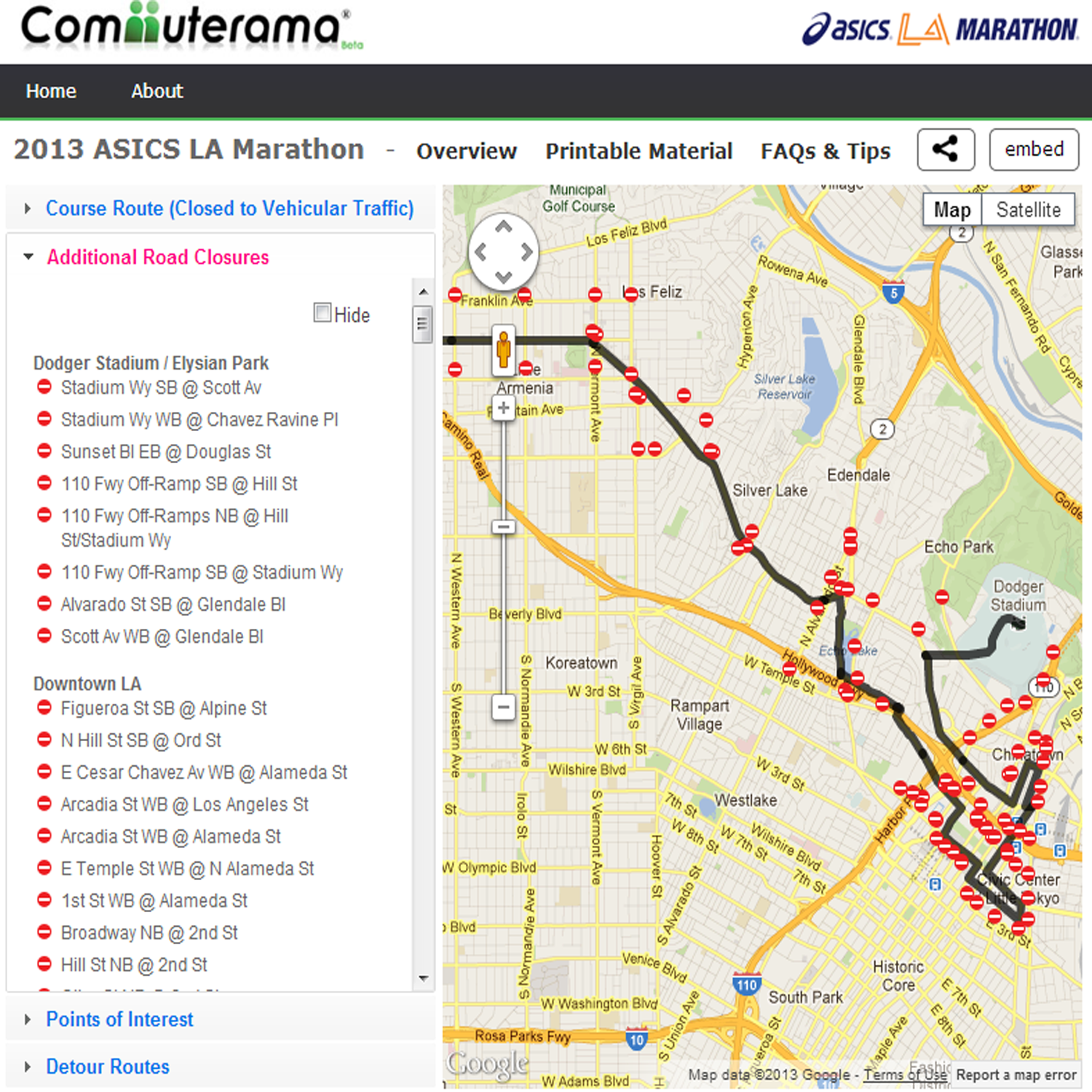LA Marathon 2014 Road/Street Closure and Traveler Information Commuterama