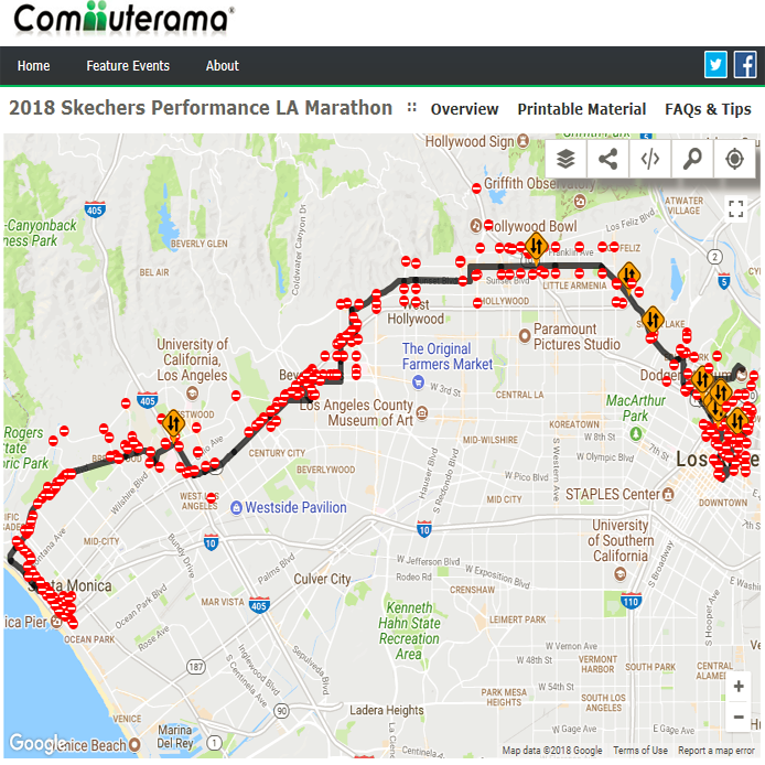Marathon Road/Street Closure and Traveler Information Commuterama